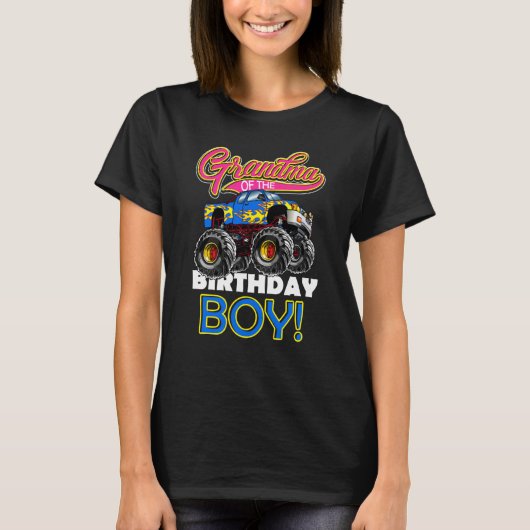 Monster Truck Grandma of The Birthday Boy  1 Tシャツ (正面)
