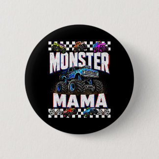 Monster Truck Mama Family Matching Monster Trucks 缶バッジ
