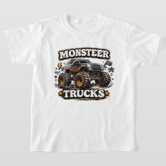 Monster Truck Power Kids T-Shirt Tシャツ (レイダウン)