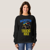 Monster Truck Rule Monster For men Women Kids スウェットシャツ (正面フル)
