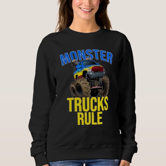 Monster Truck Rule Monster For men Women Kids スウェットシャツ (正面)