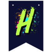 Monster Truck Shark Birthday バンティングフラッグ (第2の旗)