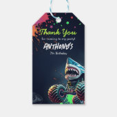 Monster Truck Shark Birthday Napkins ギフトタグ (正面)