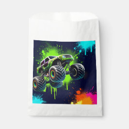 Monster Truck Shark Birthday Party Favor Bags フェイバーバッグ