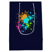 Monster Truck Shark Party Gift Bag ミディアムペーパーバッグ (裏面)