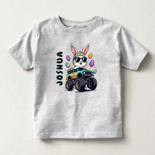 Monster Truck Toddler Easter Shirt トドラーTシャツ (正面)