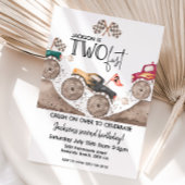 Monster Truck TWO FAST 2nd kids birthday 招待状