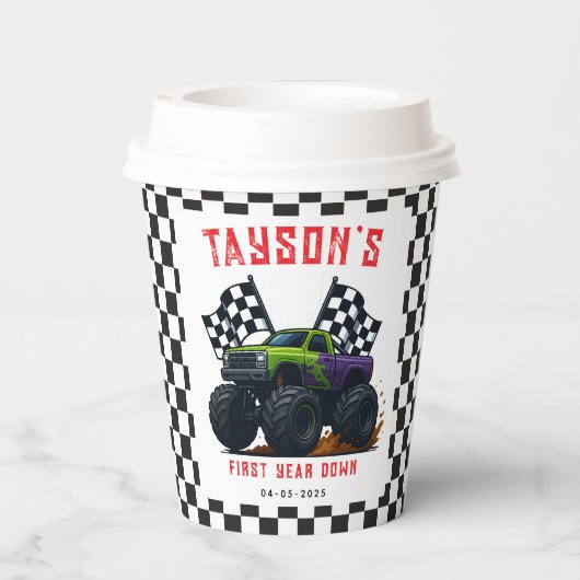 Monster Trucks 1st Birthday Party  紙コップ (裏面)