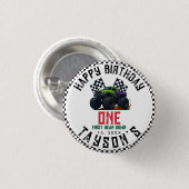 Monster Trucks 1st Birthday Vroom Party 缶バッジ (正面&裏面)