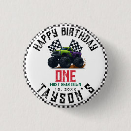 Monster Trucks 1st Birthday Vroom Party 缶バッジ