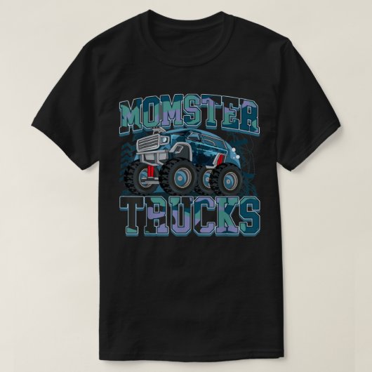 Monster Trucks Funny Camouflage Birthday Party  Tシャツ (デザイン正面)