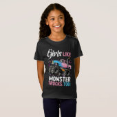 Monster trucks girls like monster trucks tシャツ (正面フル)