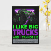 Monster Trucks - I Like Big Trucks And I Cannot Li カード (黄色い花)