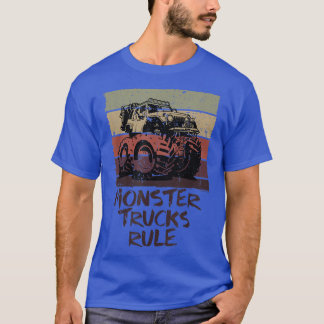 Monster Trucks Rule - Retro Vintage Monster Truck Tシャツ