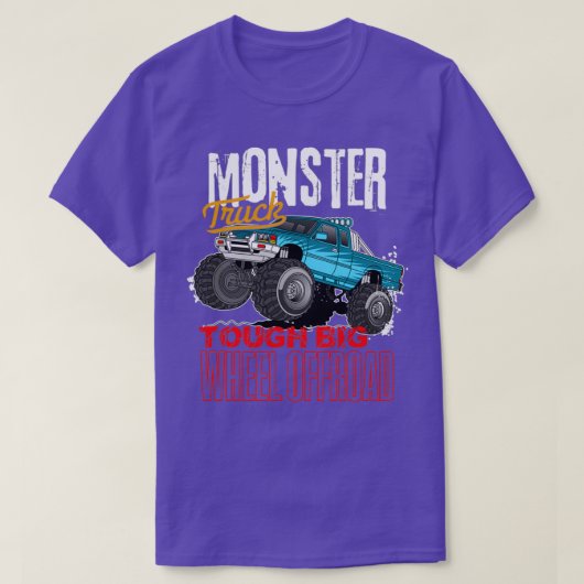 Monster Trucks Tough Big Wheel Offroad 4x4 Tシャツ (デザイン正面)