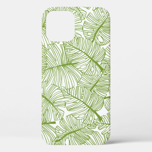 Monsteraのシームレスなパ葉ターンの背景。フローラ Case-Mate iPhoneケース (裏面)