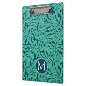 Monsteraの熱帯葉パターン|モノグラム クリップボード (左)