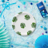 Monsteraの葉のプリントの熱帯紙皿 ペーパープレート (パーティー)