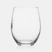 Monsteraアルファベット「N」 ステムなしワイングラス (左)