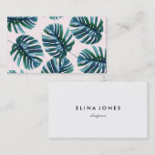 Monsteraパターン名刺 名刺 (正面/裏面)