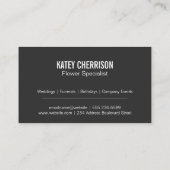 Monsteraリーフパターンフローラ要素 名刺 (裏面)