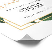 Monstera愛する記憶の結婚サインのポスター ポスター (角)