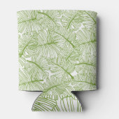 Monstera葉のフローラデザイン。 缶クーラー (裏面)