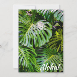 Monstera葉ガーデン，カウアイ，ハワイ 招待状