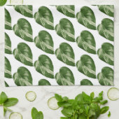 Monstera Albo Botanical Kitchen Towel キッチンタオル (折り畳み)