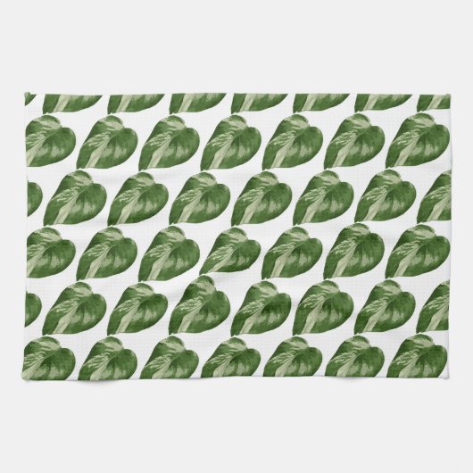 Monstera Albo Botanical Kitchen Towel キッチンタオル (横)