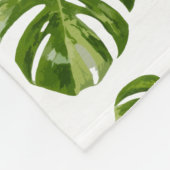 Monstera Albo Fleece Blanket フリースブランケット (角)