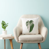 Monstera Albo Heart Pillow — Botanical Home Decor クッション (椅子)