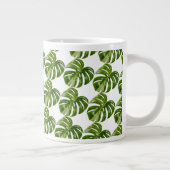 Monstera Albo Hero Leaf Mug — Rare Variegation ジャンボコーヒーマグカップ (右)