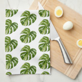 Monstera Albo Kitchen Towel キッチンタオル (四つ折り)
