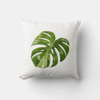 Monstera Albo Leaf — Botanical Home Decor クッション