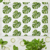 Monstera Albo Tropical Kitchen Decor キッチンタオル (折り畳み)