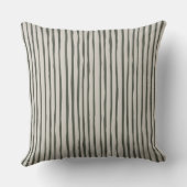 Monstera Art with Vertical Lines クッション (裏面)