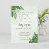 Monstera Bridal Shower Invitation Tropical Greener 招待状 (スタンド正面)