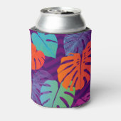 Monstera Deliciosa：トロピカルラインアート。 缶クーラー (缶裏面)