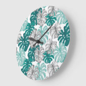 Monstera Duoトーン:トロフィミニマルックス ラージ壁時計 (傾斜)