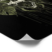 Monstera Funny Skull Plant Lover Nge Gardener Wome ポスター (角)