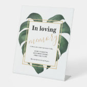 Monstera In loving memory wedding 台座サイン (正面)
