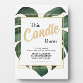 Monstera In loving memory wedding sign Tabletop  フォトプラーク (正面)