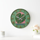 Monstera Leaf Botanical  ラージ壁時計 (ホーム)