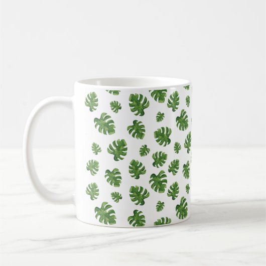 Monstera Leaf Coffee Mug コーヒーマグカップ (左)