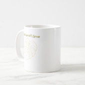 Monstera Leaf Design. Let Yourself Grow コーヒーマグカップ (正面左)