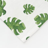 Monstera Leaf Fleece Blanket フリースブランケット (角)