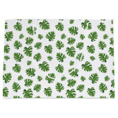 Monstera Leaf Gift Bag ラージペーパーバッグ (正面)