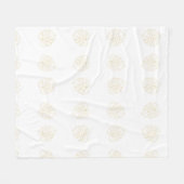 Monstera Leaf Gold Design.  フリースブランケット (正面(横))