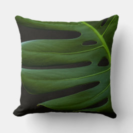 Monstera Leaf up close and personal クッション